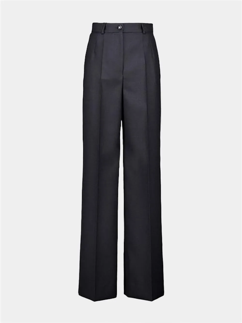 Grey Wool Palazzo Pants