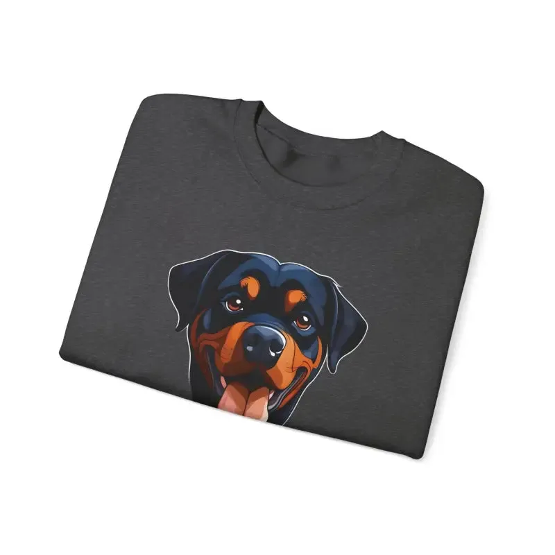 Happy Rottweiler Unisex Heavy Blend Sweatshirt