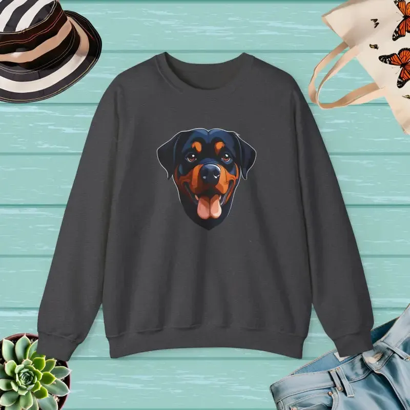 Happy Rottweiler Unisex Heavy Blend Sweatshirt