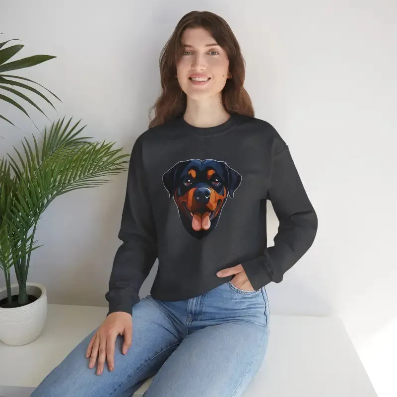 Happy Rottweiler Unisex Heavy Blend Sweatshirt