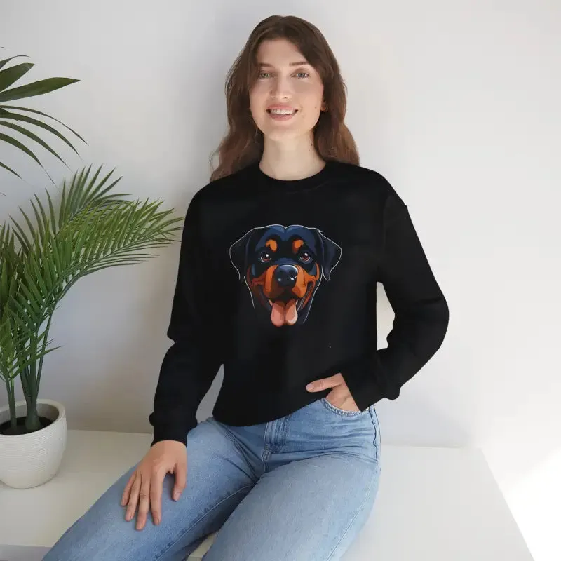 Happy Rottweiler Unisex Heavy Blend Sweatshirt