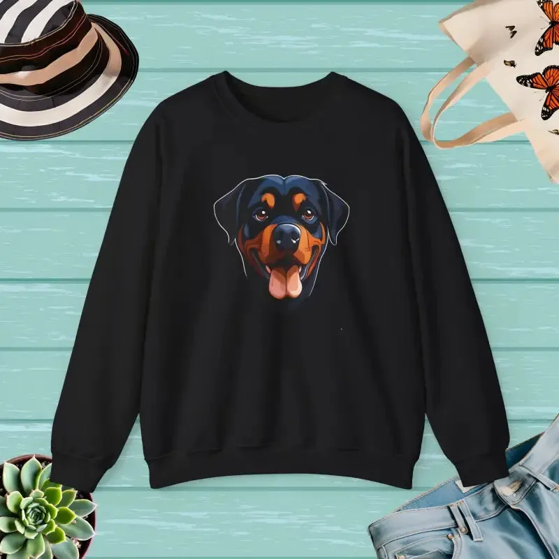 Happy Rottweiler Unisex Heavy Blend Sweatshirt
