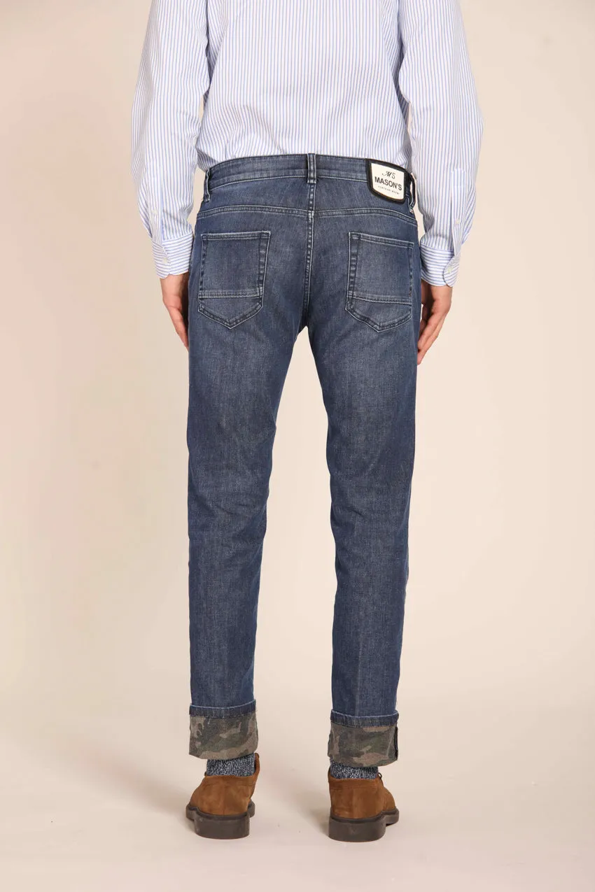Harris men's pants 5-pocket in denim with camouflage  print slim fit