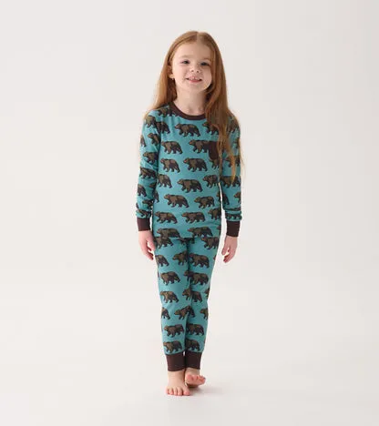 Hatley Walking Bear Bamboo Pajama Set