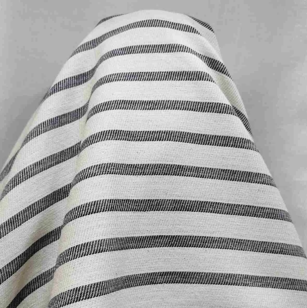 Heavy Cotton Twill, Aruba Stripe, Thin Navy