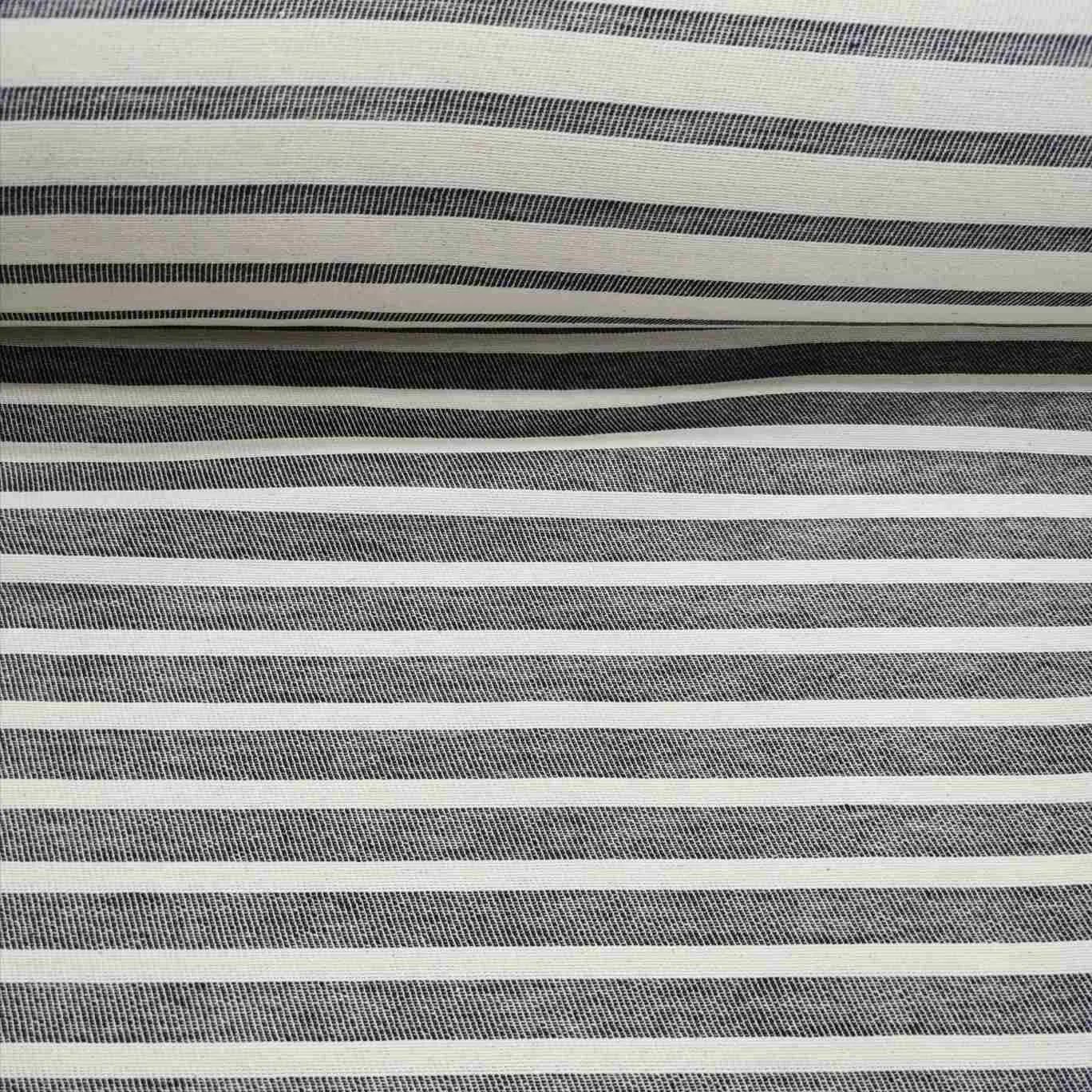 Heavy Cotton Twill, Aruba Stripe, Thin Navy