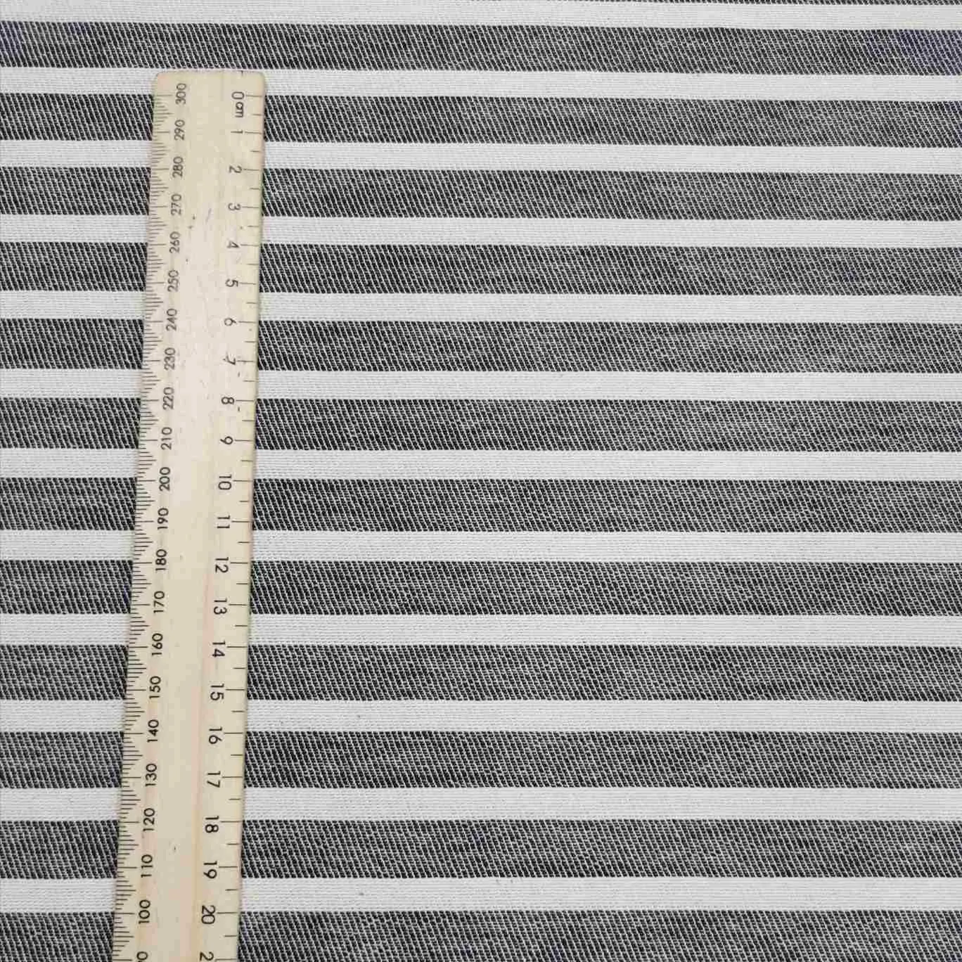 Heavy Cotton Twill, Aruba Stripe, Thin Navy