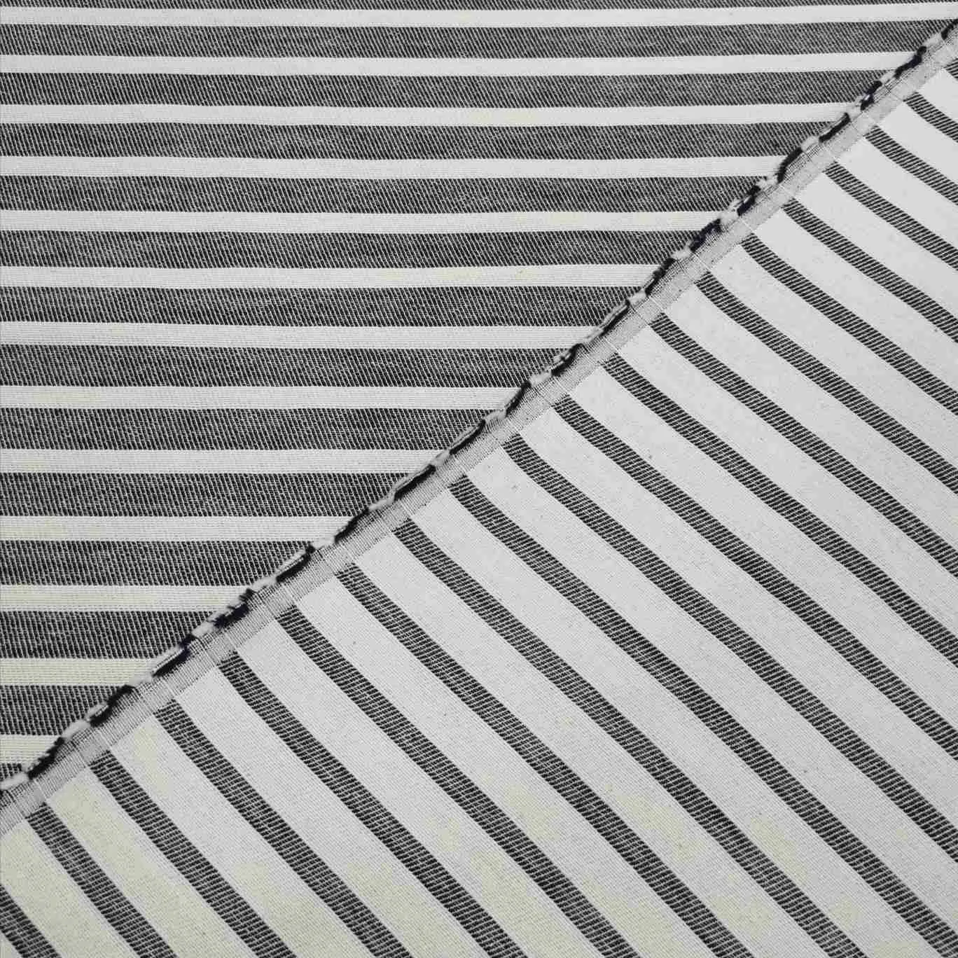 Heavy Cotton Twill, Aruba Stripe, Thin Navy
