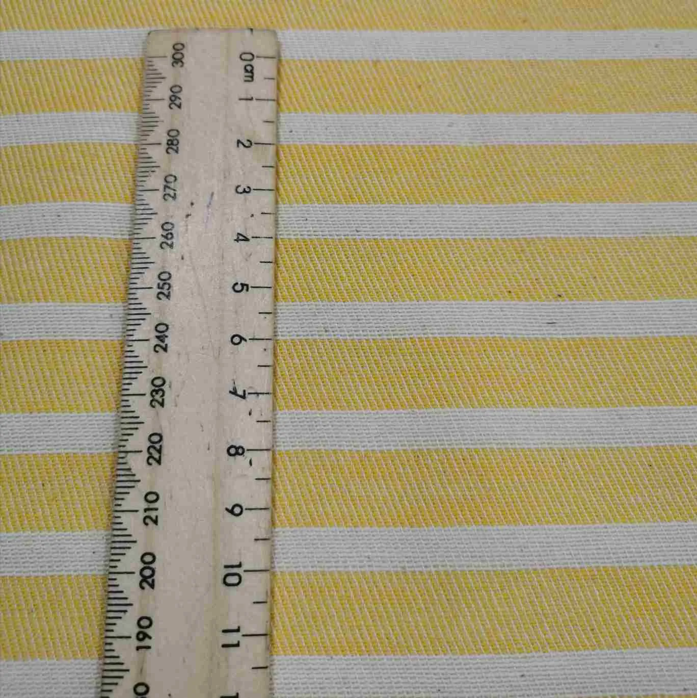 Heavy Cotton Twill, Aruba Stripe, Thin Yellow