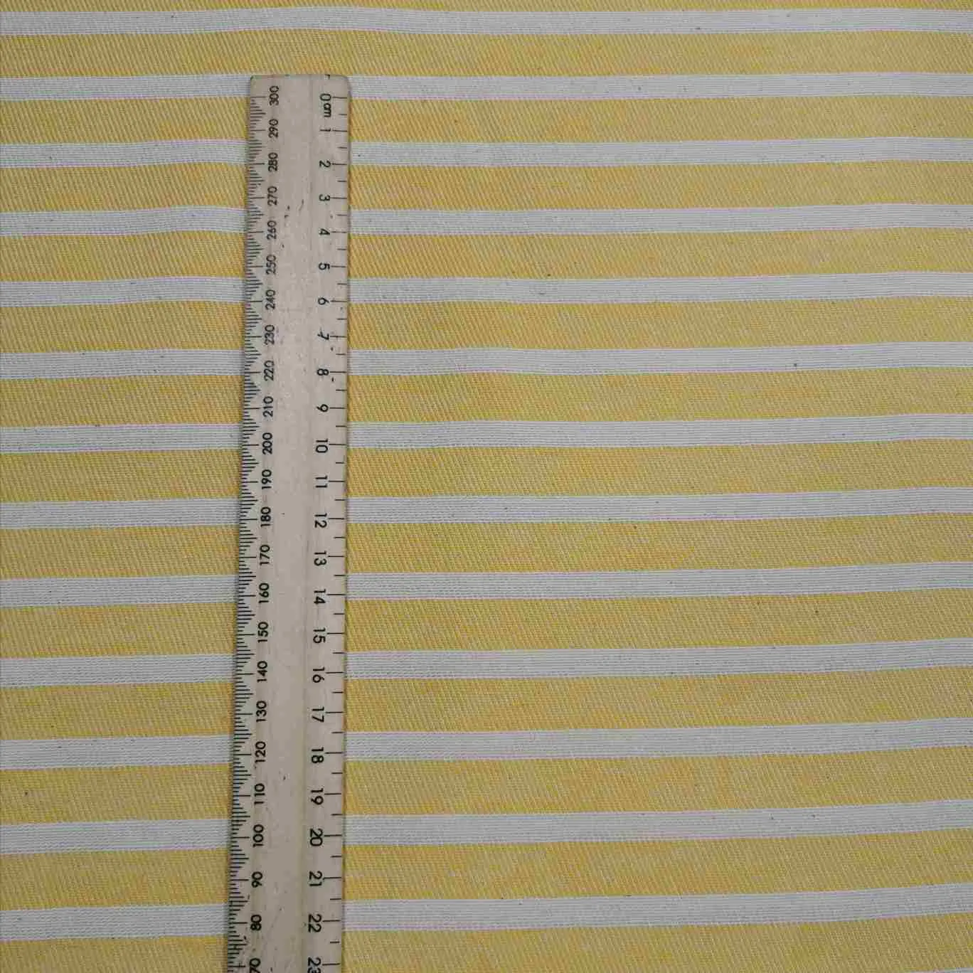 Heavy Cotton Twill, Aruba Stripe, Thin Yellow