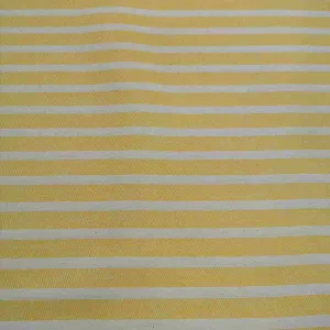 Heavy Cotton Twill, Aruba Stripe, Thin Yellow