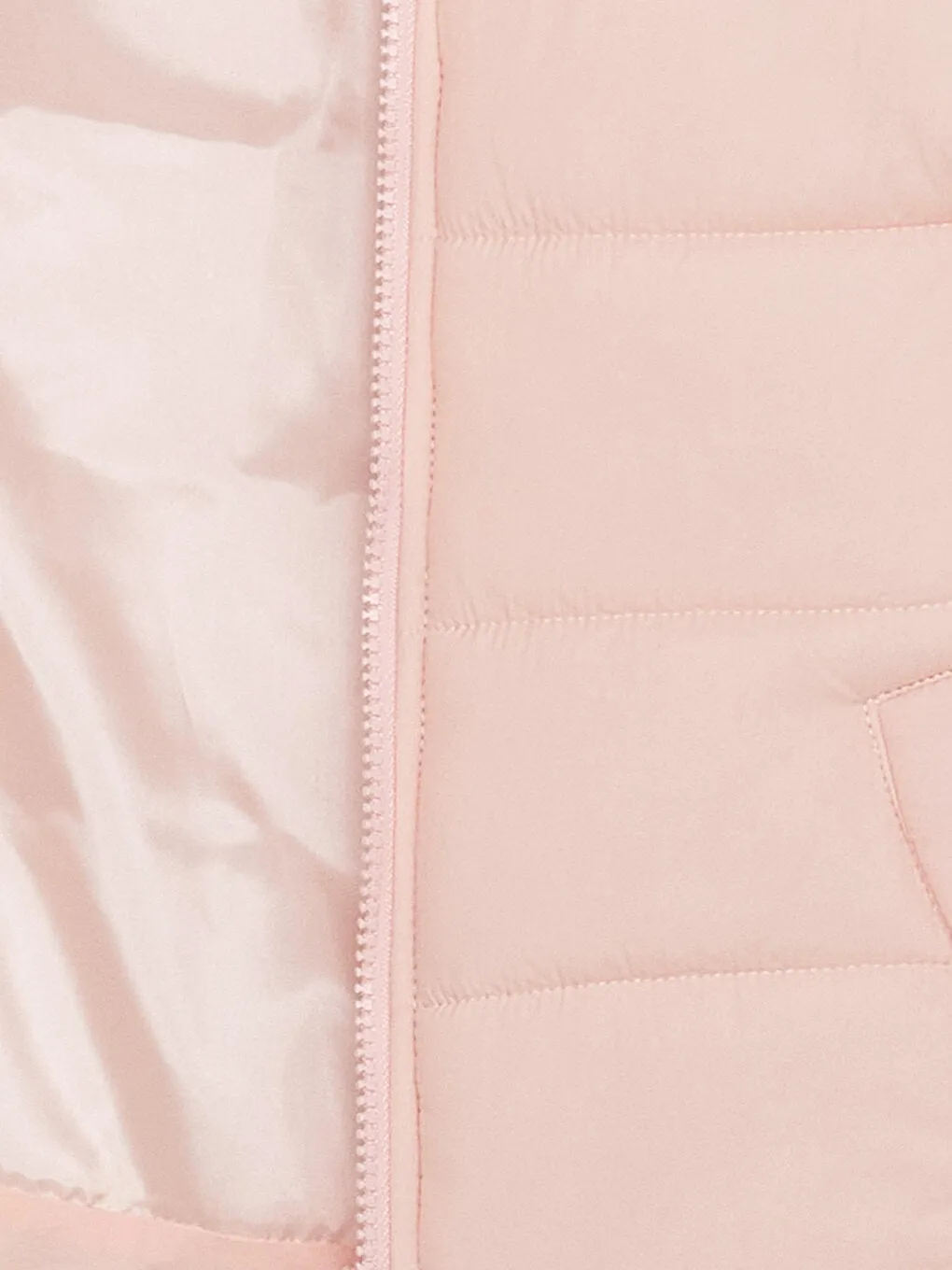 High Collar Basic Baby Girl Puffer Vest