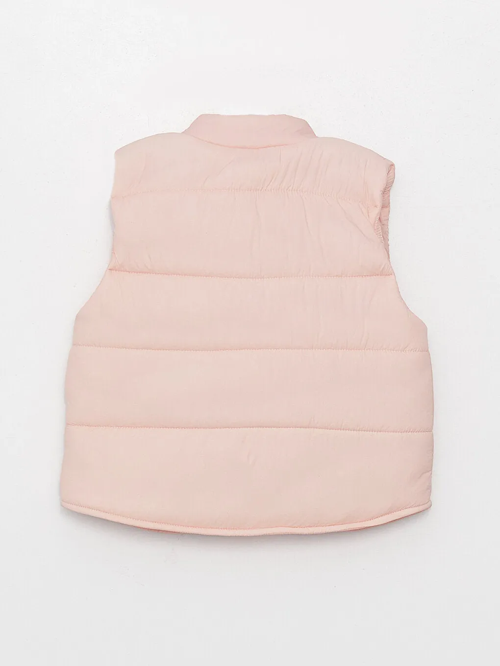 High Collar Basic Baby Girl Puffer Vest