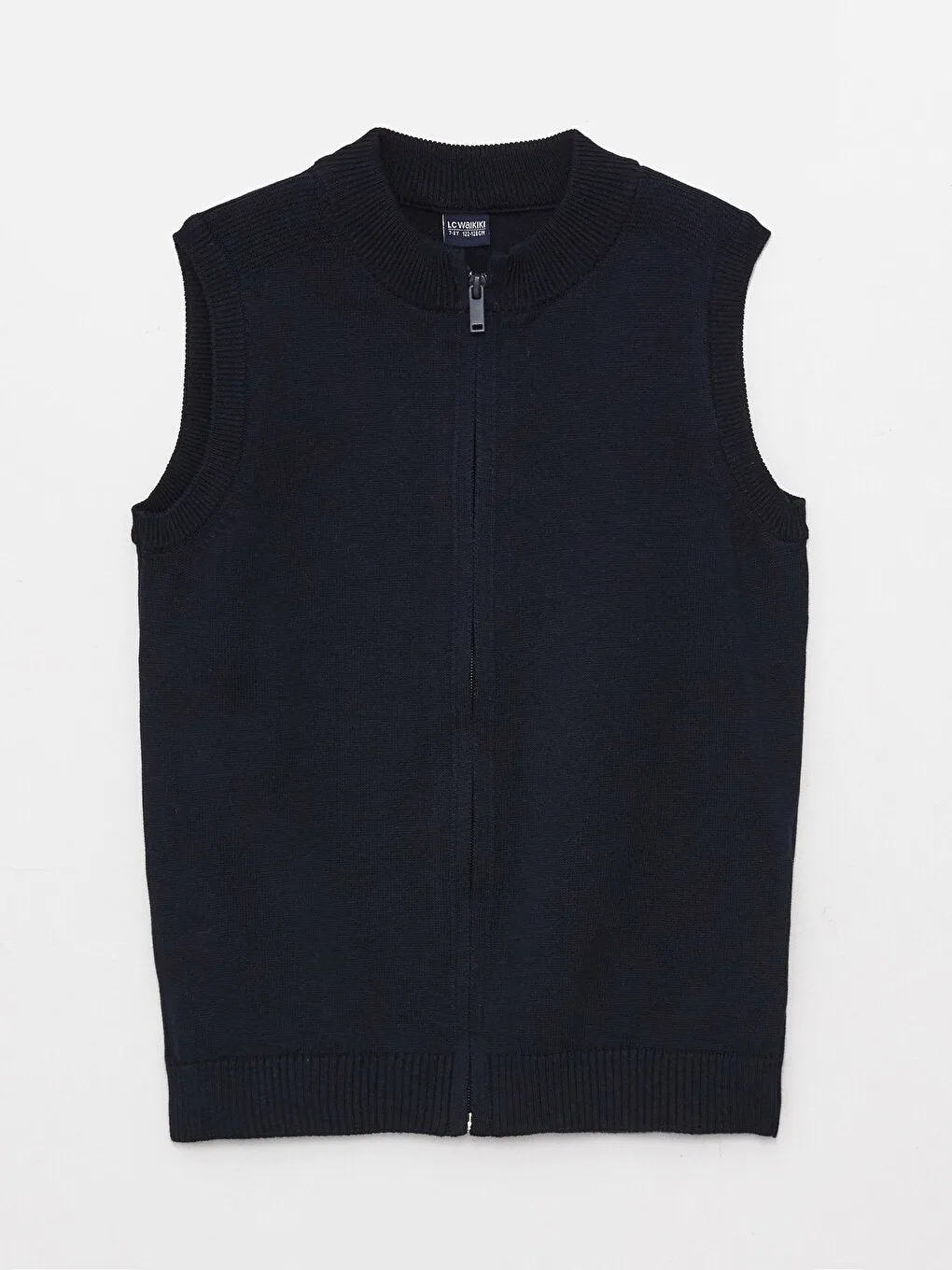 High Collar Basic Boys Knitwear Vest