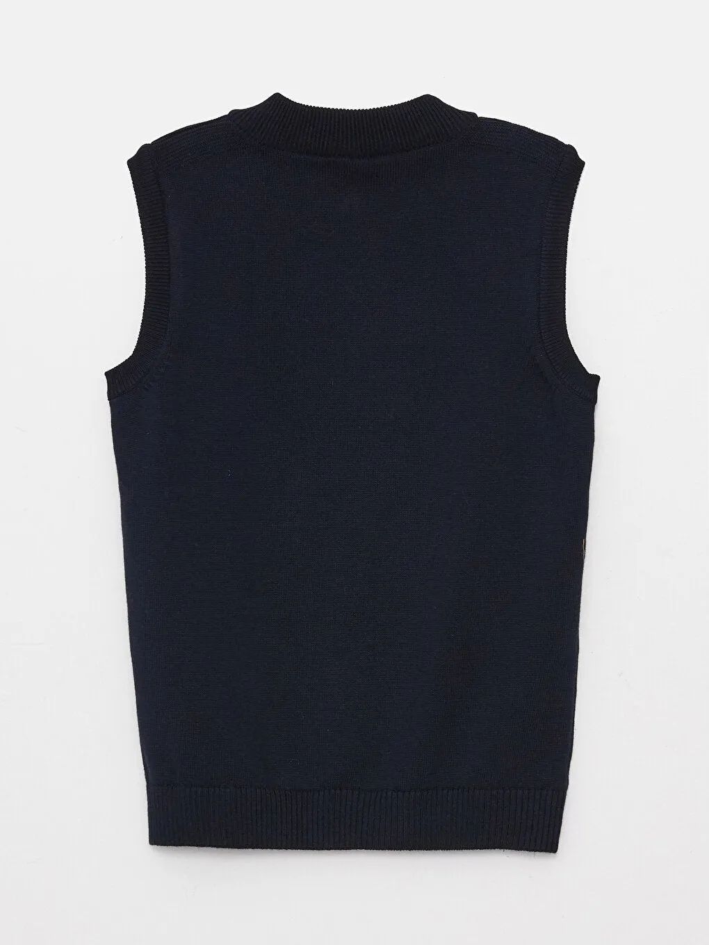 High Collar Basic Boys Knitwear Vest