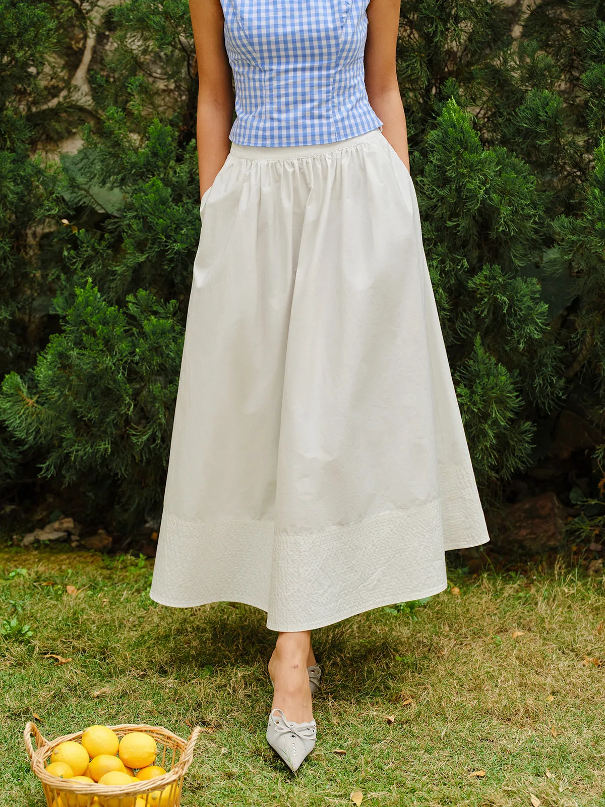 High-Waist Flared Skirt