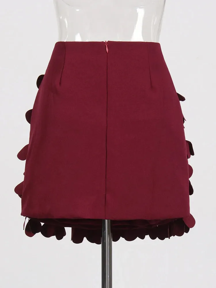 High Waist Spliced Disc Ball Party Mini Skirt