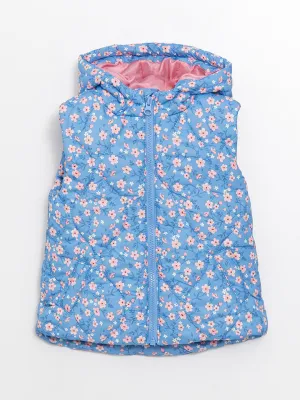 Hooded Baby Girl Puffer Vest