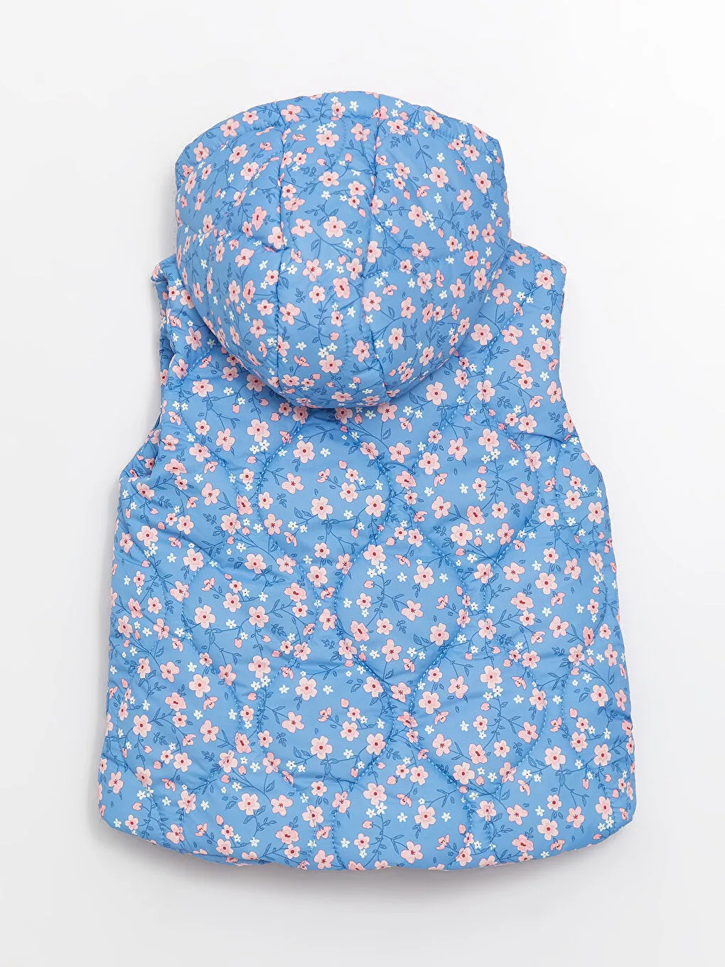 Hooded Baby Girl Puffer Vest