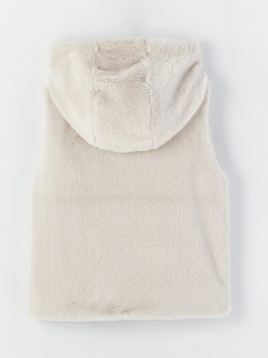 Hooded Plush Girls Vest
