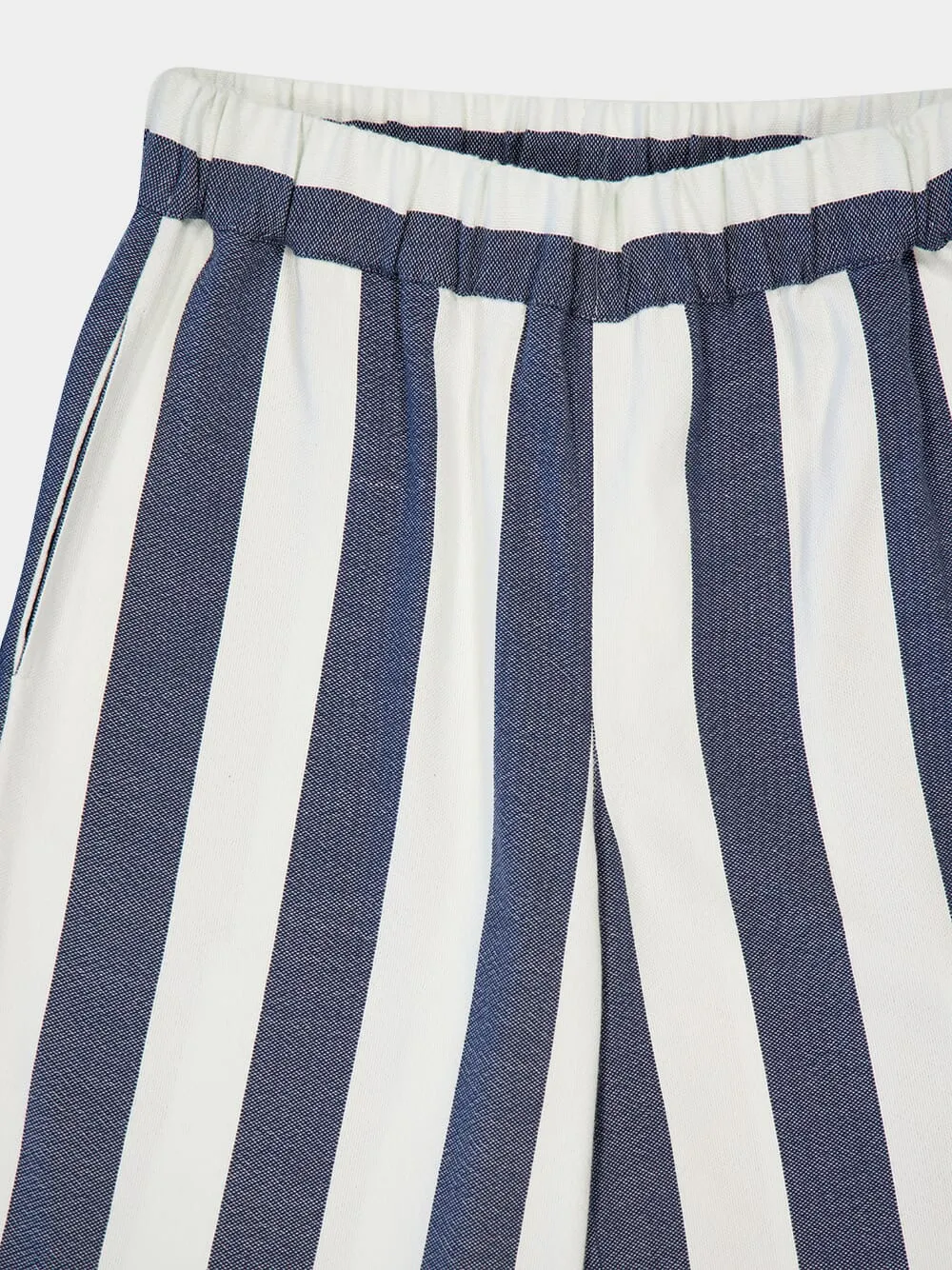 Hydrilla Navy Hand-Woven Striped Pants