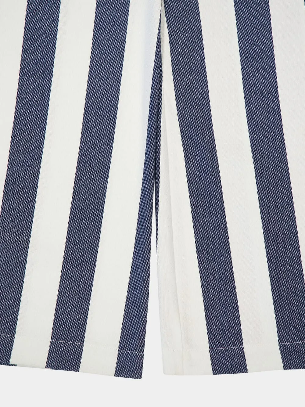 Hydrilla Navy Hand-Woven Striped Pants
