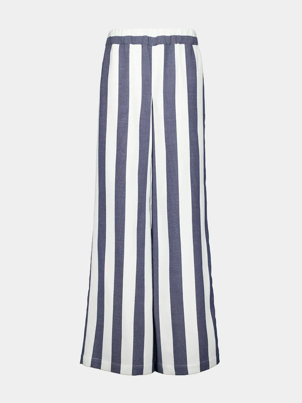 Hydrilla Navy Hand-Woven Striped Pants