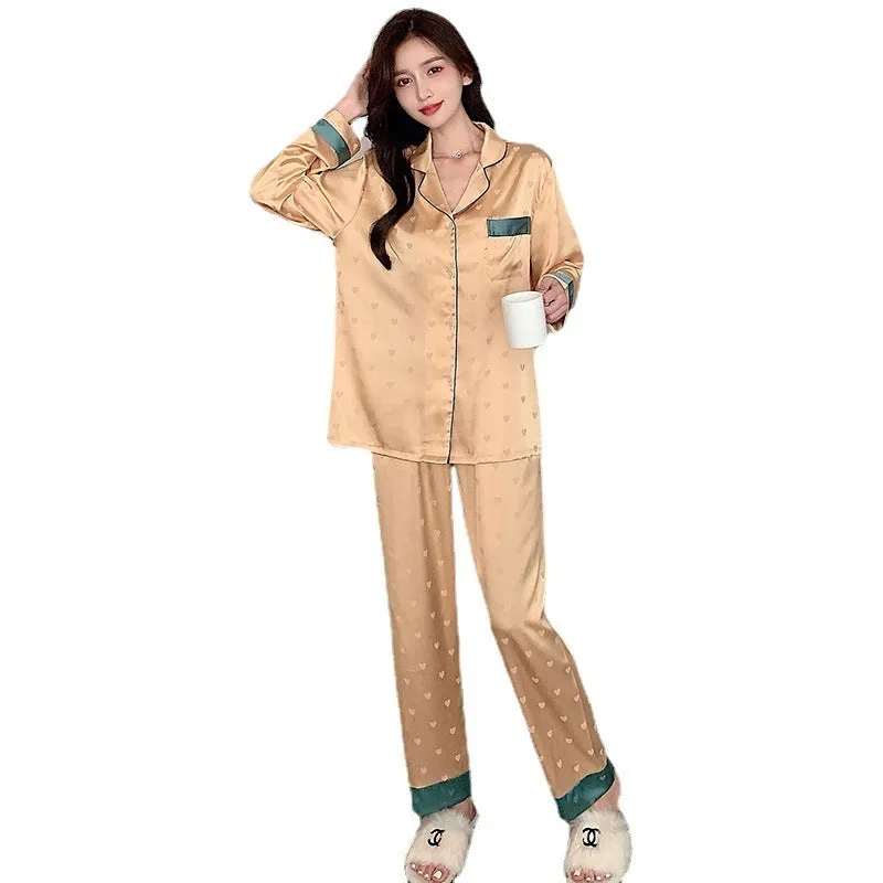 Ice Silk Pajamas Women's Thin Suit