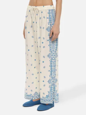 Ikaria wide-leg pants with bandanna placed print