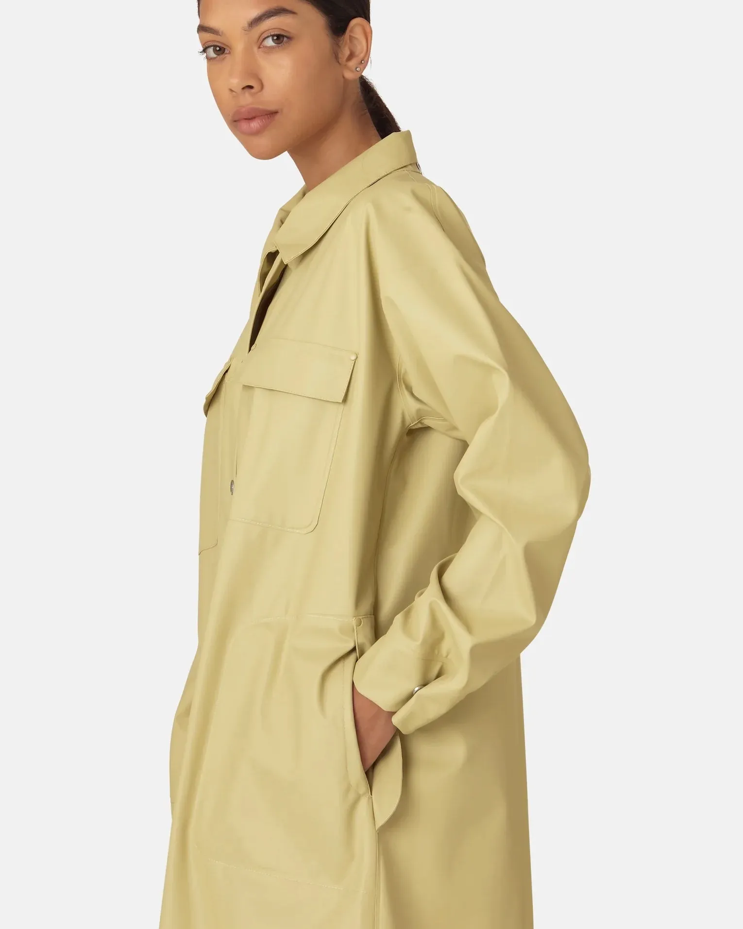 Ilse Jacobsen Rain 191 Long Raincoat - Olive Grass