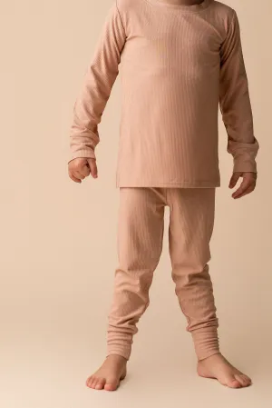 In My Jammers Solid Desert Ribbed L/S 2pc PJ Set
