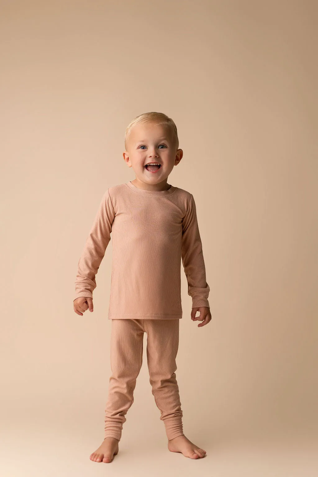 In My Jammers Solid Desert Ribbed L/S 2pc PJ Set