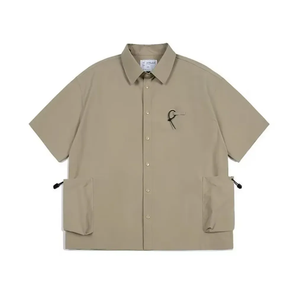 “Japanese Solid Color Lapel Cargo” Shirts
