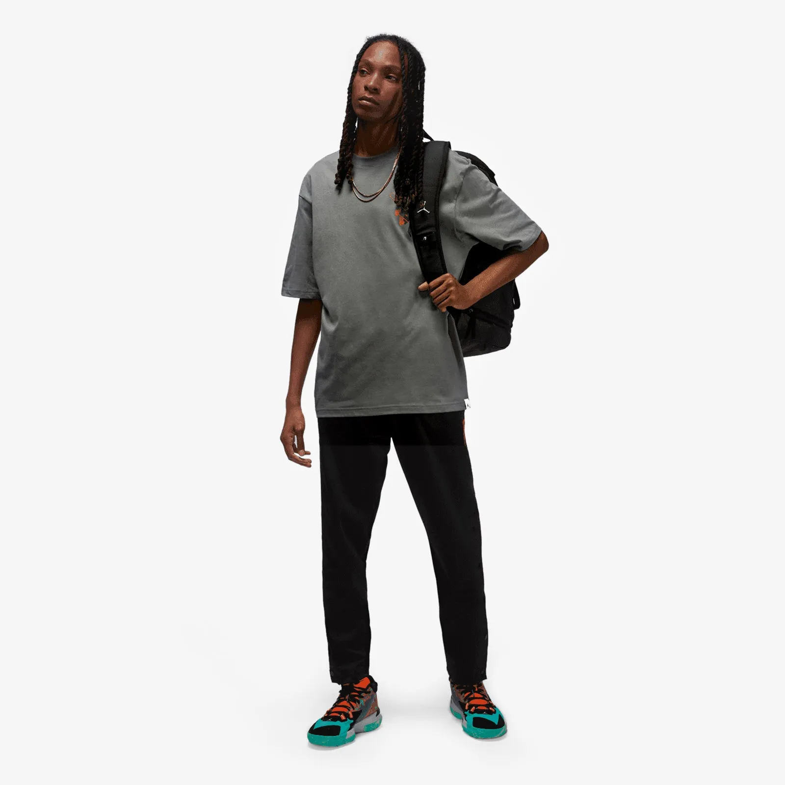 Jordan X Zion Sneaker School T-Shirt - Grey