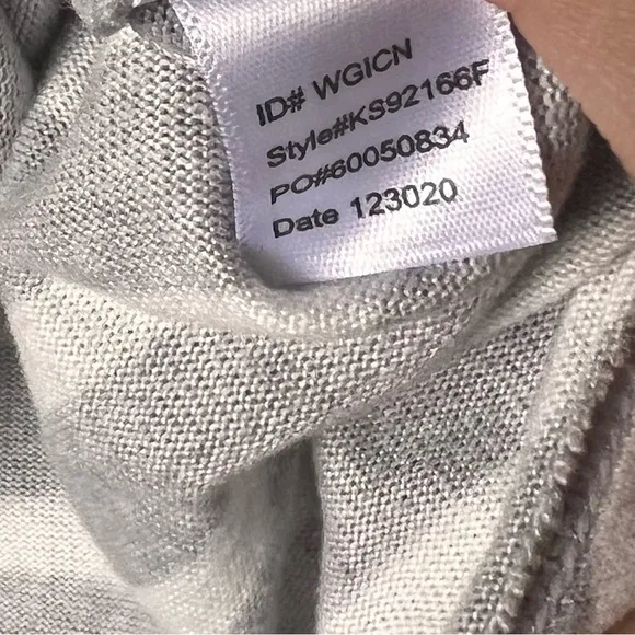 Kate Spade Grey Stripe Pajama Set
