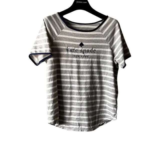 Kate Spade Grey Stripe Pajama Set