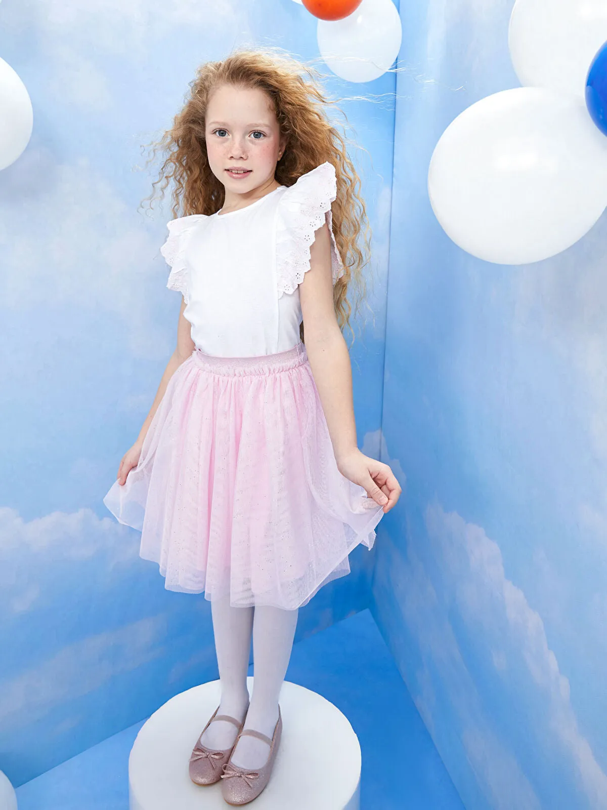 Kids Elastic Waist Girl Tulle Skirt