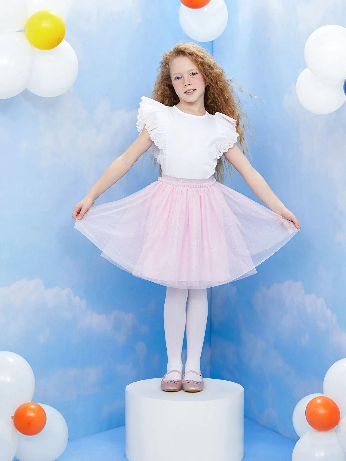 Kids Elastic Waist Girl Tulle Skirt