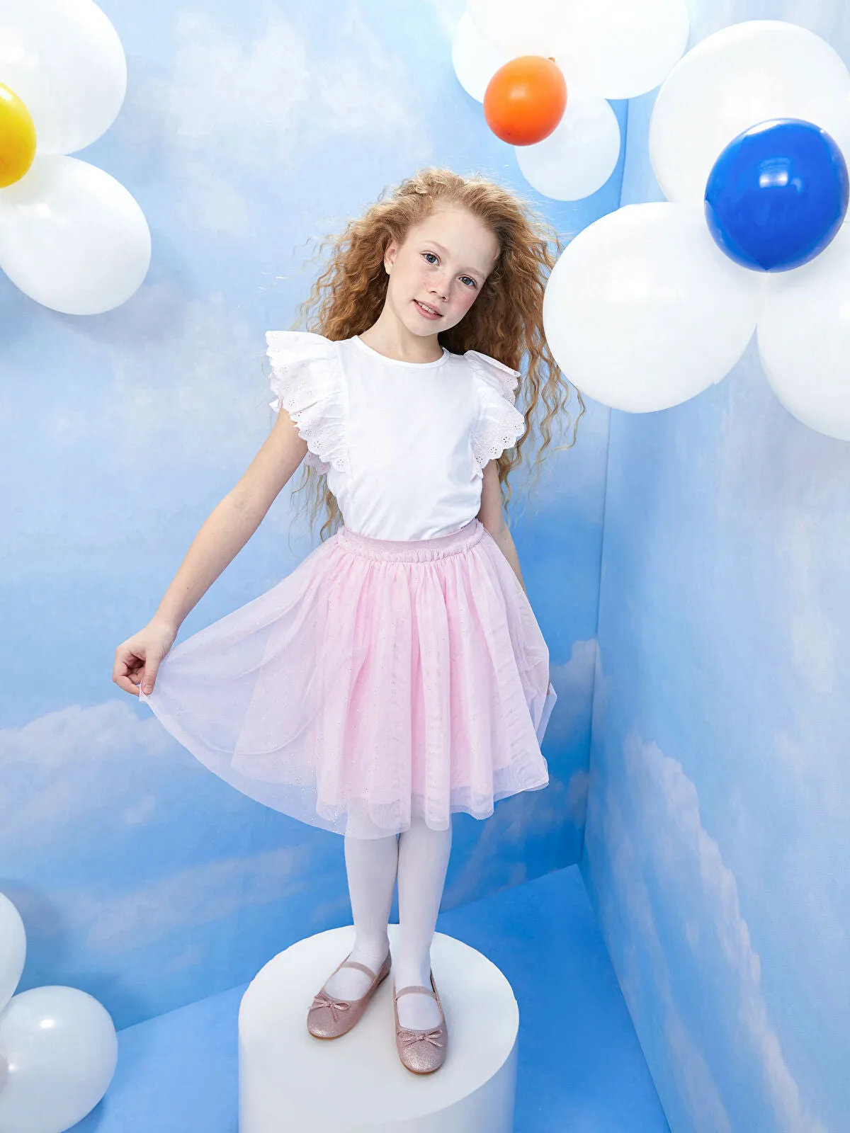 Kids Elastic Waist Girl Tulle Skirt