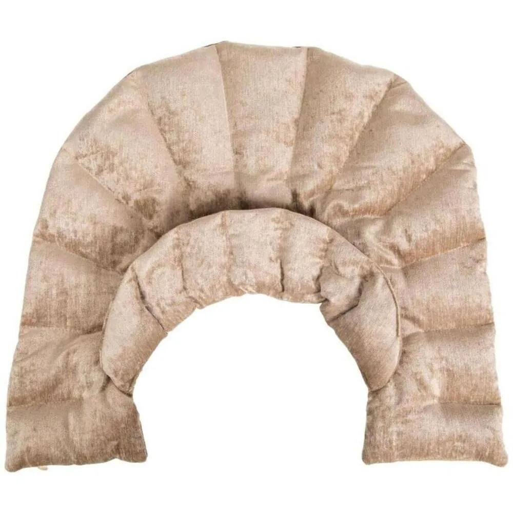 Kozi - Comforting Shoulder Wrap / Material: Velour / Size: 17"L x 16"W / Color: Jute