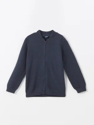 LCW Kids

Dark Navy Blue Crew Neck Textured Boy's Knitwear Cardigan