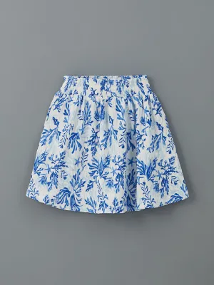 LCW Kids White Elastic Waist Girl Skirt