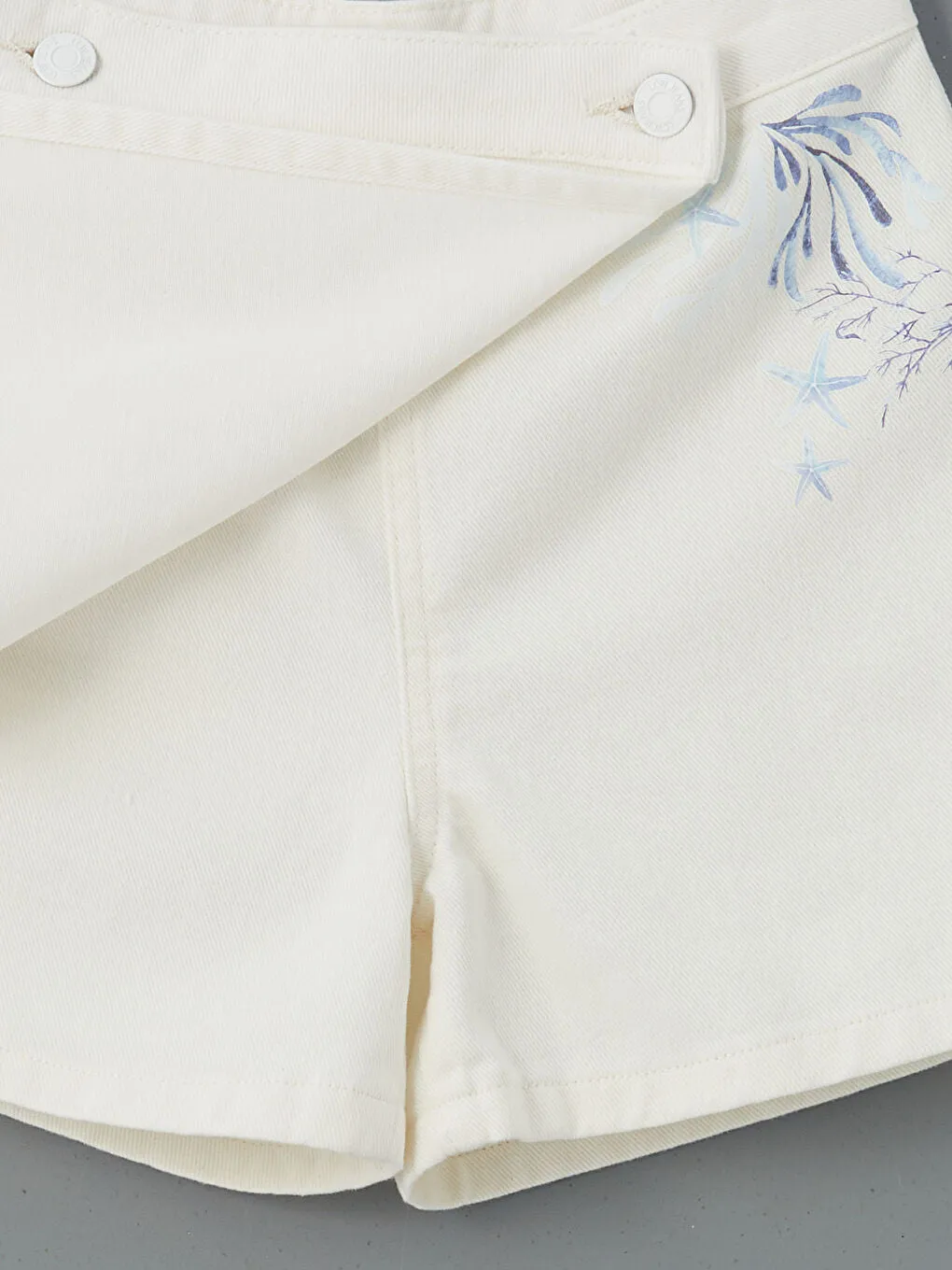 LCW Kids White Girl Child Jean Shorts Skirt