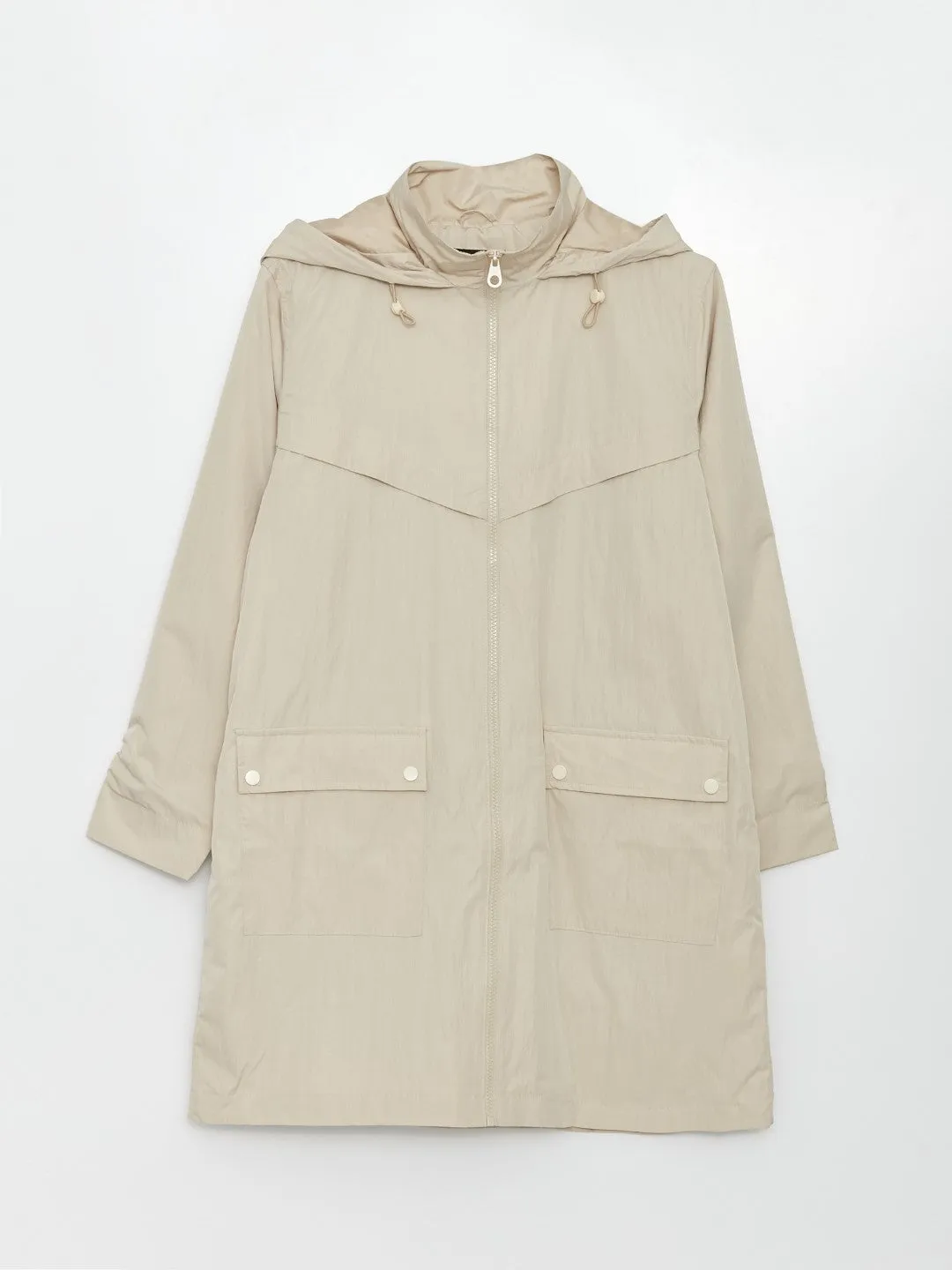 LCW Modest

Light Beige Women's Hooded Plain Coat