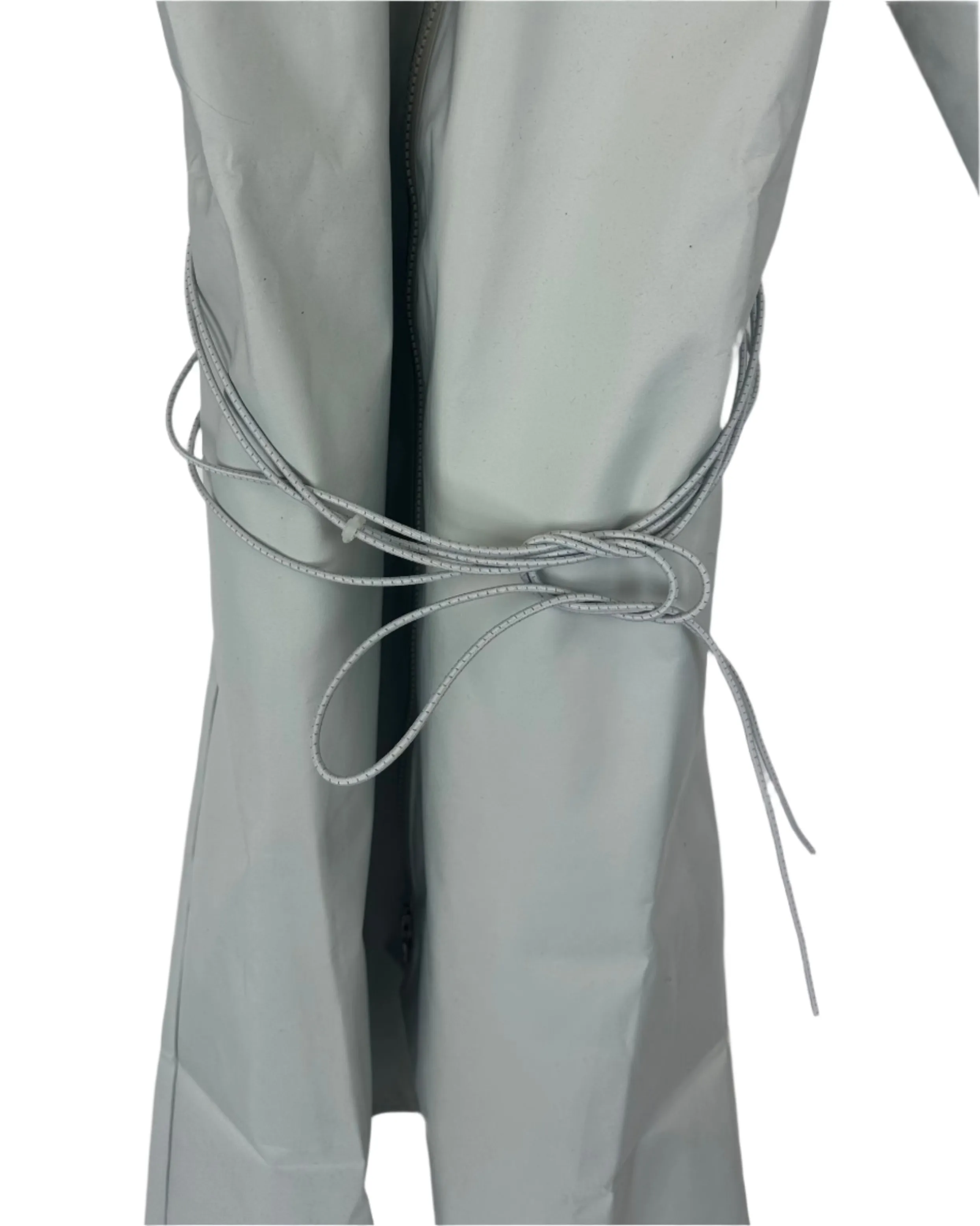 Light Gray Long Raincoat With Bungee Belt - Size 2/4, 6/8, 8/10 and 10/12