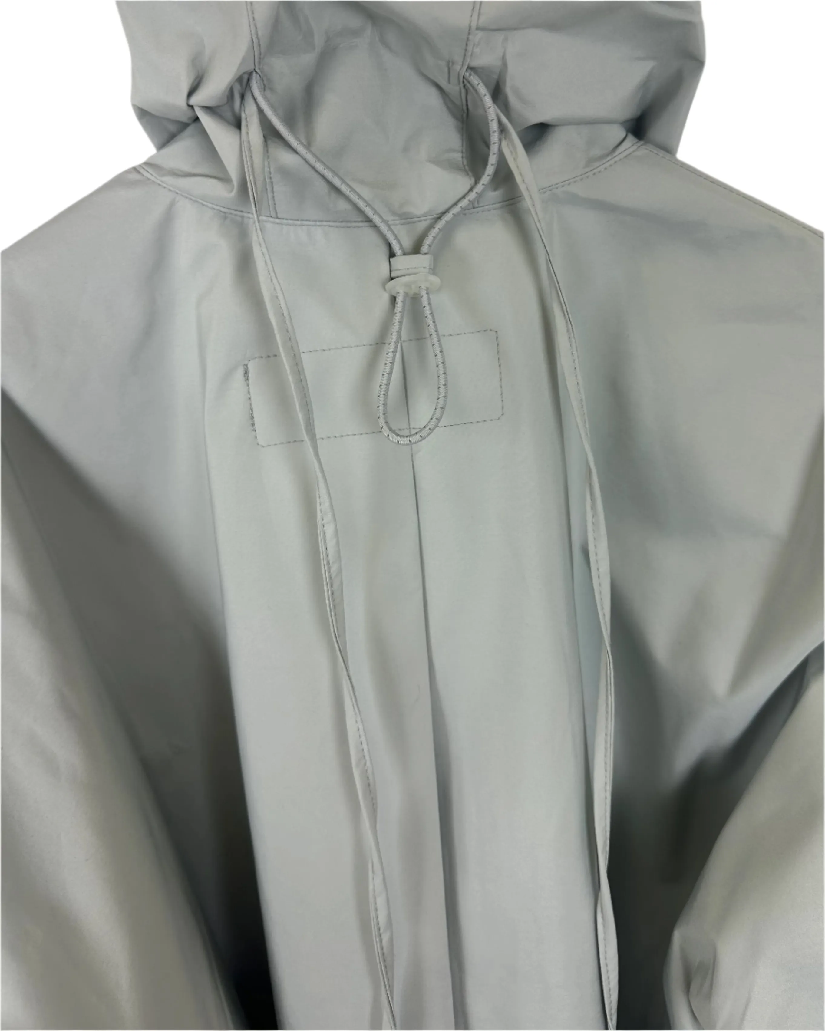 Light Gray Long Raincoat With Bungee Belt - Size 2/4, 6/8, 8/10 and 10/12
