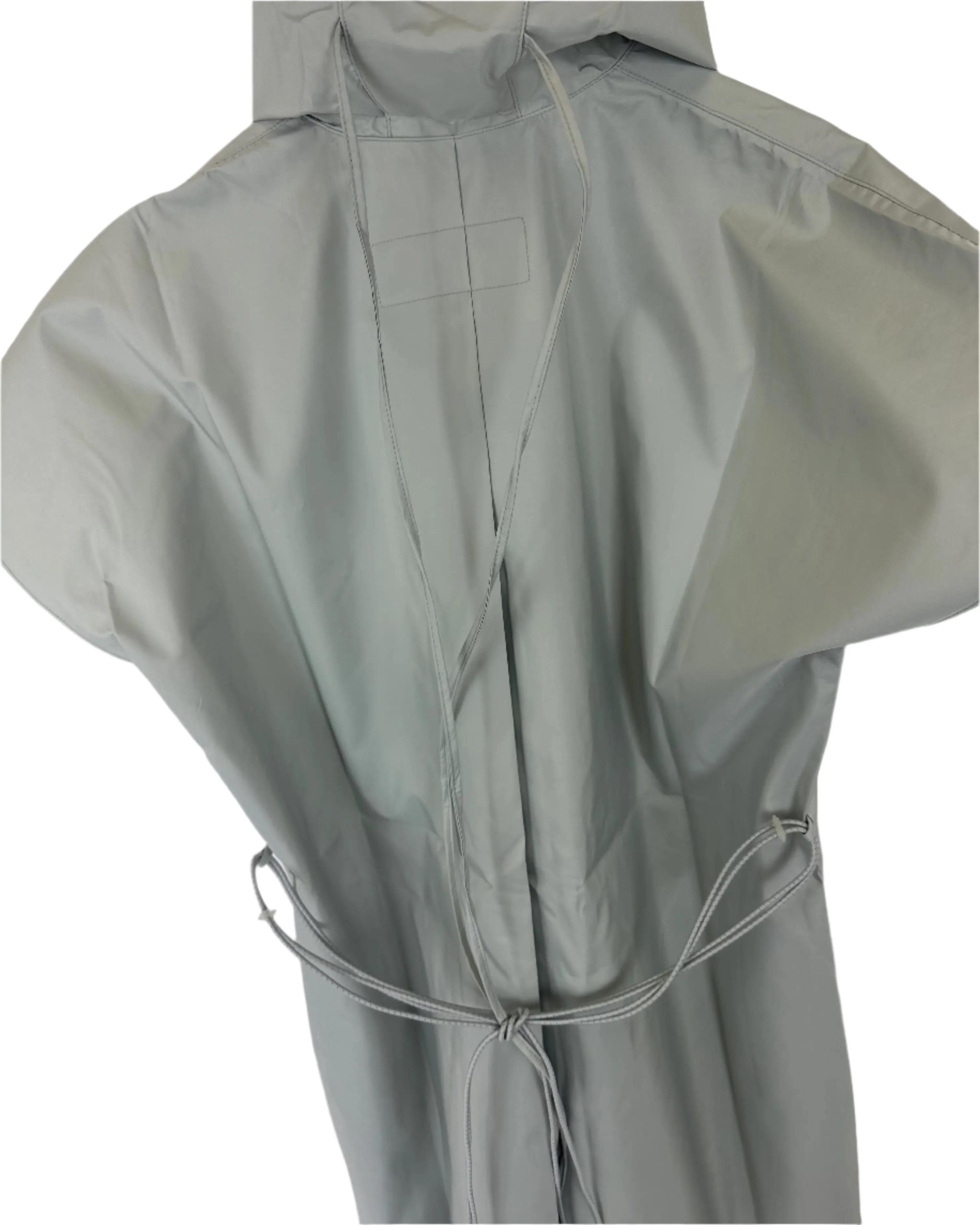 Light Gray Short Sleeve Raincoat With Bungee Belt - Size 4/6, 6/8, 8/10 and 10/12