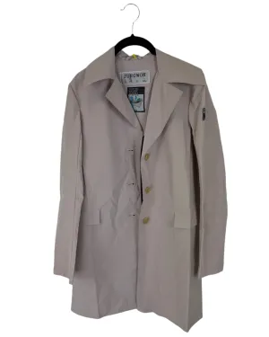 Light Mauve Button Down Raincoat - Size 0 - 6