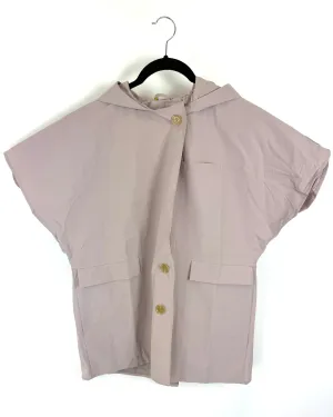 Light Mauve Short Sleeve Raincoat - Size 6 - 10