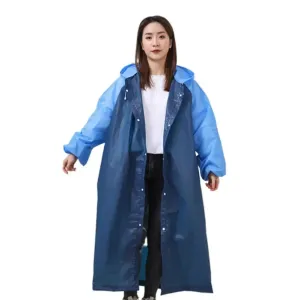 Lightweight Hooded EVA Raincoat - Waterproof Long Raincoat for Travel, Hiking & Outdoor Activities